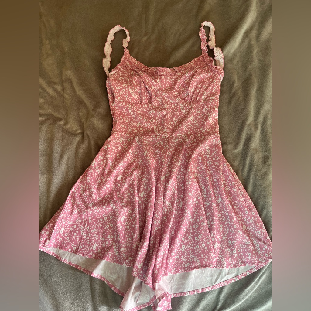 Pink Floral Romper